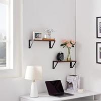 ACAZA Wandplank Vintage bruin - 2 st. - thumbnail