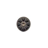 Stalen meubelpoot rvs look rond ø 2,5 cm en hoogte 10 cm (M8) - thumbnail