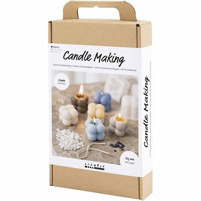 Creativ Company Hobbyset kaarsen maken, bubble sojakaars, beige, lichtblauw, crème, 1 doos Creativ Company Hobbyset kaarsen maken, bubble sojakaars, beige, lichtblauw, crème, 1 doos