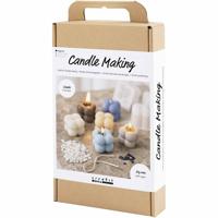 Creativ Company Hobbyset kaarsen maken, bubble sojakaars, beige, lichtblauw, crème, 1 doos - thumbnail