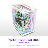 NZXT F120 RGB DUO - 120mm RGB Fan - Triple - White - thumbnail
