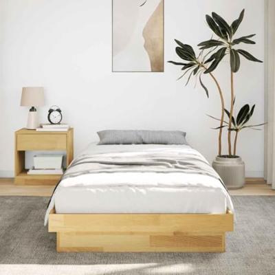 Bedframe zonder matras 80x200 cm massief eikenhout Bedframe zonder matras 80x200 cm massief eikenhout