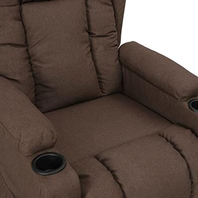 Fauteuil verstelbaar stof taupe