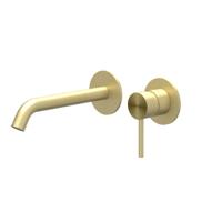 Inbouw Wastafelmengkraan IVY Concord 2-gats Coldstart RVS316 Geborsteld Mat Goud PVD - thumbnail