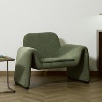 Kave Home Melvia fauteuil chenille Groen - thumbnail