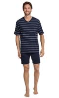 Blauw gestreepte heren shortama Schiesser - thumbnail