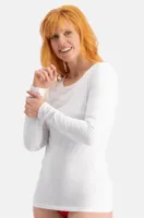 2-pak Extra lange shirts Lange mouw - Lara - Lange dames ondershirts met ronde hals - thumbnail
