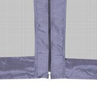 VidaXL Partytent met zijwanden pop-up zeshoekig 3,6x3,1 m donkerblauw - thumbnail