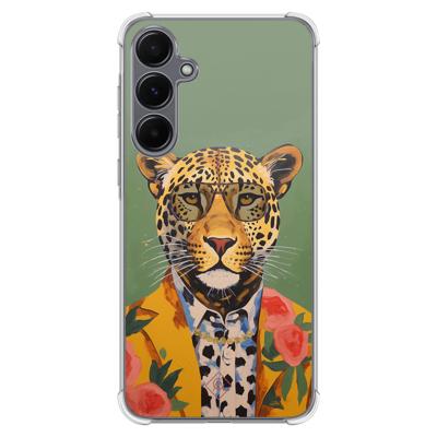 Samsung Galaxy A55 shockproof hoesje - Luipaard hipster Samsung Galaxy A55 shockproof hoesje - Luipaard hipster