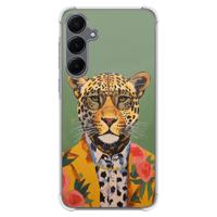 Samsung Galaxy A55 shockproof hoesje - Luipaard hipster - thumbnail