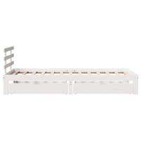 Bedframe met lades massief grenenhout wit 90x200 cm - thumbnail