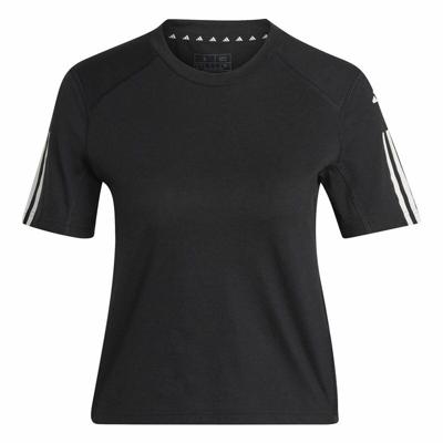 Dames-T-Shirt met Korte Mouwen Adidas Powerreact Zwart - Maat: M