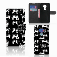 Motorola Moto G7 Power | Telefoonhoesje | Met pasjeshouder | Koetjes - thumbnail