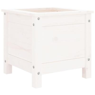 VidaXL Plantenbak 40x40x39 cm massief grenenhout wit VidaXL Plantenbak 40x40x39 cm massief grenenhout wit