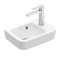 Villeroy & Boch O.novo fontein 1 kraangat rechts met overloop 36x25cm - wit 43433601 - thumbnail