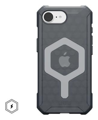 Urban Armor Gear Essential Armor Outdoor telefoonhoes Apple iPhone 16e Grijs, Transparant Inductieve lading, MagSafe compatible, Stootbestendig