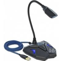 Delock 66330 Zangmicrofoon Dasspeld Zendmethode:USB Incl. kabel USB Zwart, Blauw - thumbnail
