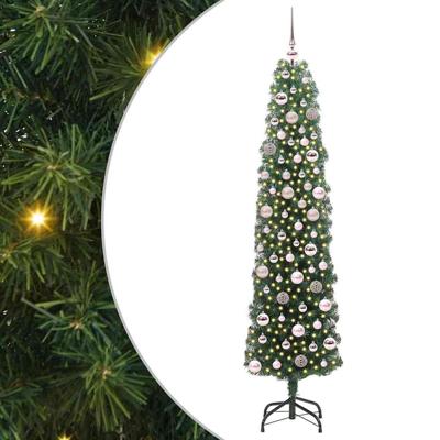 VidaXL Kunstkerstboom groen 180 cm pvc en staal en kunststof