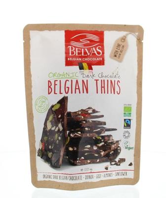 Belvas Thins puur goji amandel bio 120 Gram Belvas Thins puur goji amandel bio 120 Gram
