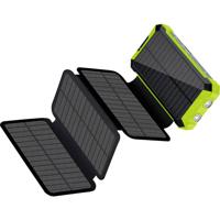 RealPower PB-20000 Solar 20000 mAh Draadloos opladen Zwart, Groen - thumbnail