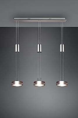 Trio HanglampFranklin 3-lichts RVS - 326510307
