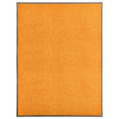 VidaXL Deurmat wasbaar 90x120 cm oranje