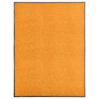 VidaXL Deurmat wasbaar 90x120 cm oranje - thumbnail