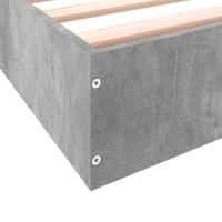 Bedframe bewerkt hout betongrijs 100x200 cm - thumbnail