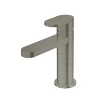 Wastafelmengkraan Hotbath Friendo 1-hendel Recht 14.5 cm Geborsteld Nikkel - thumbnail