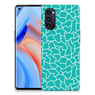OPPO Reno4 Pro 5G Hoesje maken Cracks Blue