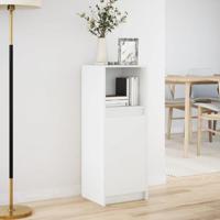 Dressoir met LED 38x34x100 cm bewerkt hout wit - thumbnail