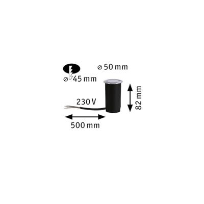 Paulmann Floor downlight 2200K rd 94726 Vloerinbouwlamp LED 2.2 W Aluminium Paulmann Floor downlight 2200K rd 94726 Vloerinbouwlamp LED 2.2 W Aluminium