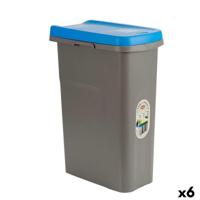 Afvalemmer Stefanplast Blauw Grijs Plastic 25 L (6 Stuks) - thumbnail