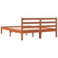 Bedframe massief grenenhout wasbruin 120x190 cm - thumbnail