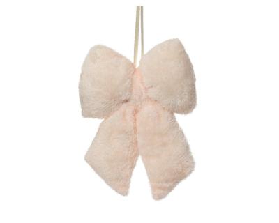 Strik kunst bont roze 14 cm