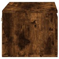 Nachtkastje met LED's wandgemonteerd gerookt eikenkleurig - thumbnail