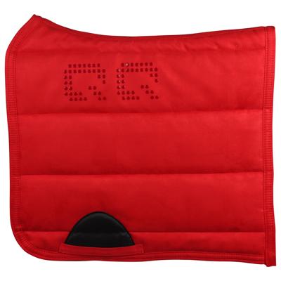 QHP Puffpad Grip zadeldek rood maat:dr full