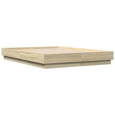 Bedframe bewerkt hout sonoma eikenkleurig 120x190 cm
