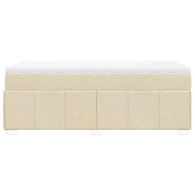 Boxspring met matras stof crèmekleurig 90x200 cm