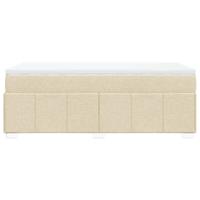 Boxspring met matras stof crèmekleurig 90x200 cm - thumbnail