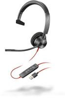 HP Poly Blackwire C3310-M On Ear headset Kabel Mono Zwart Ruisonderdrukking (microfoon), Noise Cancelling Headset, Volumeregeling, Microfoon uitschakelbaar - thumbnail
