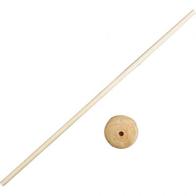 Creativ Company Stok met voet, h: 30 cm, d 4 cm, gatgrootte 6 mm, 10 set/ 1 doos