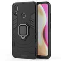 PC + TPU schokbestendige beschermhoes met magnetische ring houder voor vivo Y95 (zwart) - thumbnail