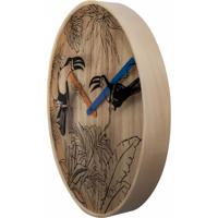 NeXtime NE-3230 Wandklok Tropica Ø40 Hout - thumbnail