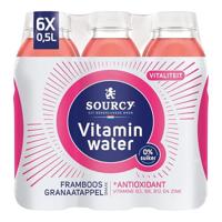 Water Sourcy vitamin framboos/granaatap fles 500ml | 6 stuks - thumbnail