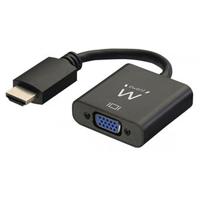 Adapter HDMI naar VGA met Audio Ewent AISCCI0306 EW9864 0,23 m Zwart - thumbnail