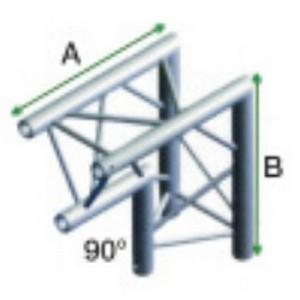 Showtec DT22 Decotruss 007 hoek 90g apex down