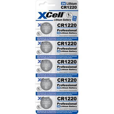 XCell Knoopcel CR1220 3 V 5 stuk(s) 40 Lithium CR1220-B5