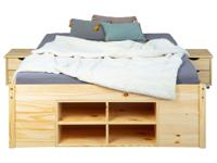 Inter Link Bedframe Claas of Till inclusief 2 nachtkastjes en lattenbodem (Natuur - Claas, 140 x 200 cm) - thumbnail