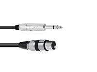Omnitronic 30225182 XLR Adapterkabel [1x XLR-bus 3-polig - 1x Jackplug male 6,3 mm (stereo)] 2.00 m Zwart - thumbnail